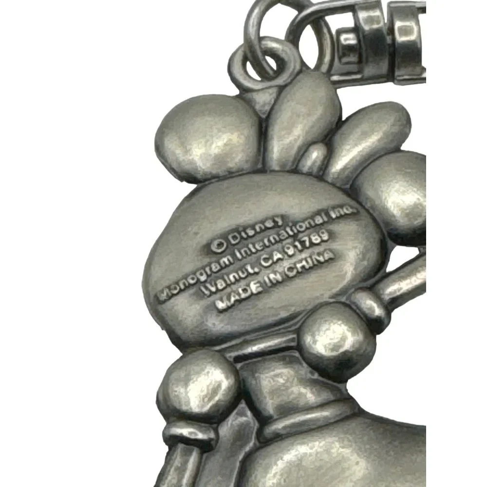 Disney Minnie Mouse Keychain Metal Plate Key Ring